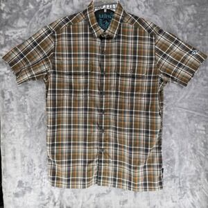 KUHL Mens Plaid Short Sleeve Button Up Shirt Mountain Grove Size Medium